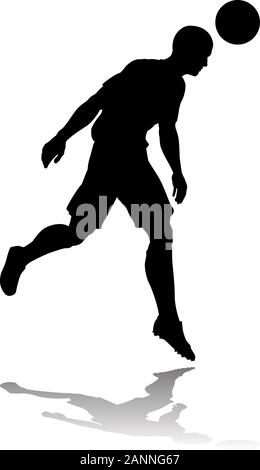 Football Soccer Player Silhouette Illustration de Vecteur