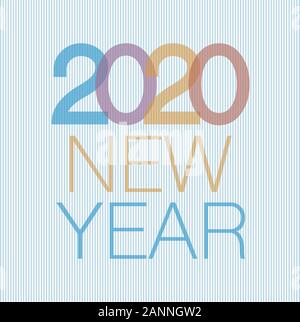2020 Une bonne année logo. 2020 Une bonne année félicitations EPS vectoriel. Illustration de Vecteur