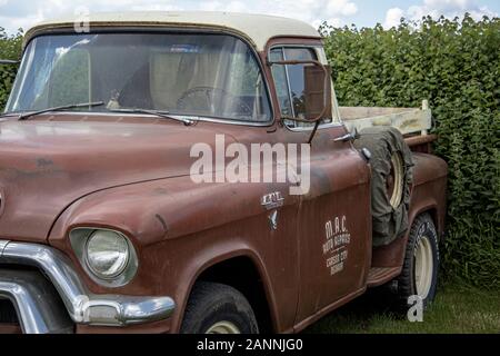 UK, Quorn - Juin 2018 : GMC HYDRAMATIC V8 PICK UP TRUCK Banque D'Images