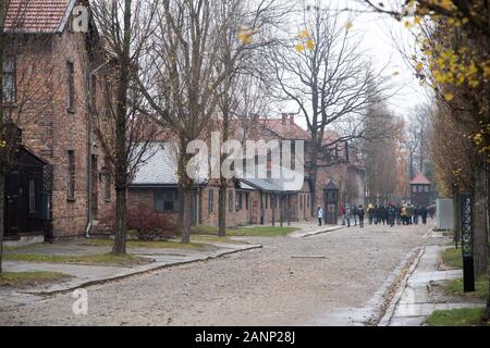 Bloc 25 (25) et de la caserne en cuisine allemande nazie Konzentrationslager Auschwitz I Stammlager Auschwitz I (le camp principal camp de concentration) de mai 19 Banque D'Images