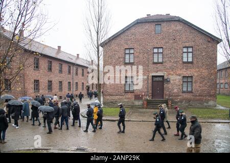 Bloc 19 (19) dans la caserne allemande nazie Konzentrationslager Auschwitz I Stammlager Auschwitz I (le camp principal camp de concentration) de mai 1940 à janvier Banque D'Images
