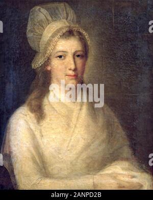 Charlotte Corday, Marie-Anne Charlotte de Corday d'Armont (1768 - 1793), connu sous le nom de Charlotte Corday, figure de la Révolution française. Banque D'Images