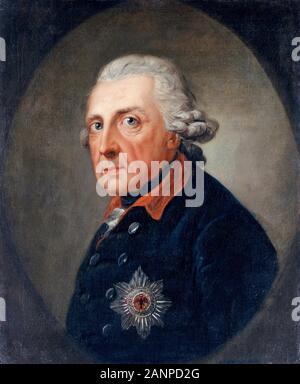 Frédéric le Grand, Frédéric II (1712 - 1786) a dirigé le royaume de Prusse à partir de 1740 jusqu'à 1786 Banque D'Images