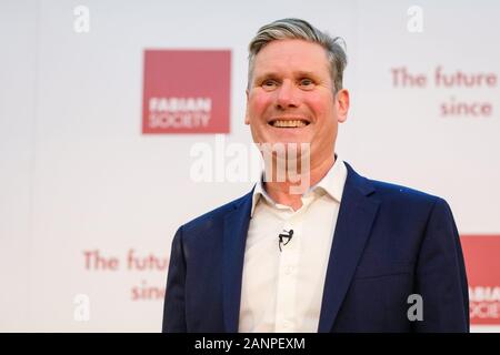 La direction du Parti du travail contender Sir Keir Starmer MP à la FEPS-Fabian Nouvelle Année conférence du samedi, 19 janvier 2020 à la Friends Meeting House, Euston Road Photo par Julie Edwards/Alamy Live News Banque D'Images