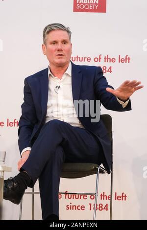 La direction du Parti du travail contender Sir Keir Starmer MP à la FEPS-Fabian Nouvelle Année conférence du samedi, 19 janvier 2020 à la Friends Meeting House, Euston Road Photo par Julie Edwards/Alamy Live News Banque D'Images