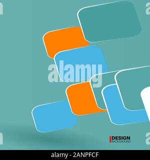 Résumé Contexte vecteur géométrique dessin carré qui se chevauchent.. Nouvelle texture pour votre conception. Illustration de Vecteur