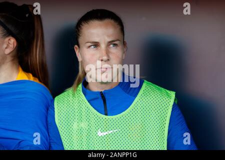 Barcelone, Espagne - 18 janvier : Crnogorcevic, du FC Barcelone en Espagne durant la Women's League match Iberdrola Primera entre FC Barcelone v Rayo Vallecano à Johan Cruyff Stadium le 18 janvier 2020 à Barcelone, Espagne. Banque D'Images