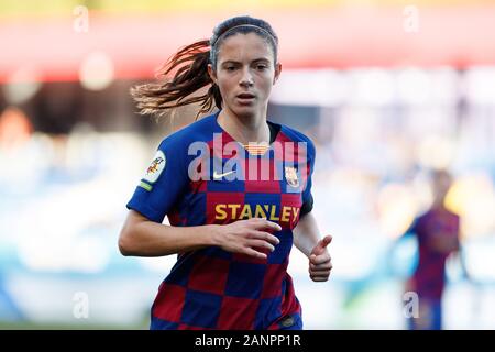 Barcelone, Espagne - 18 janvier : Aitana Bonmati du FC Barcelone en Espagne durant la Women's League Primera Iberdrola match entre FC Barcelone v Rayo Vallecano à Johan Cruyff Stadium le 18 janvier 2020 à Barcelone, Espagne. Banque D'Images