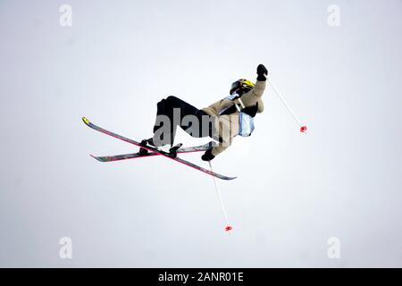 Le Tyrol du Sud, Italie. 18 janvier, 2020. Killi Johanne de la Norvège a remporté la 2e place à la Coupe du Monde FIS Freeski Slopestyle sur 18.01.2020 dans l''Alpe di Siusi (Alpe di Siusi) Snowpark, Italie. Credit : AlfredSS/Alamy Live News Banque D'Images