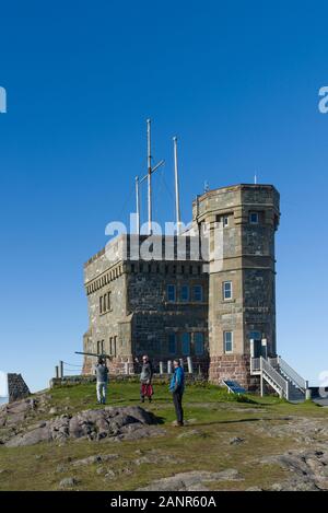 Le lieu historique national de Signal Hill situé dans la ville de Saint John's sur l'île de Terre-Neuve. Banque D'Images