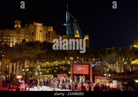 Souk Madinat Jumeirah, l'hôtel de luxe. Vie nocturne à DUBAÏ, ÉMIRATS ARABES UNIS Banque D'Images