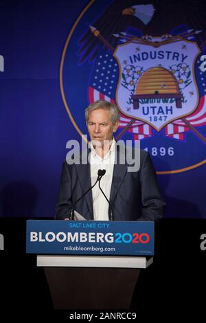 Salt Lake City, USA. 18 janvier, 2020. Ralph Becker à Mike Bloomberg rassemblement à l'impact de la campagne sur le moyeu, le 18 janvier 2020 à Salt Lake City, Utah. Crédit : l'accès Photo/Alamy Live News Banque D'Images