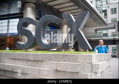 17.01.2020, Singapour, République de Singapour, en Asie - Signalisation de la SGX Centre building, qui abrite le Singapore Exchange Ltd. (SGX) siège. Banque D'Images