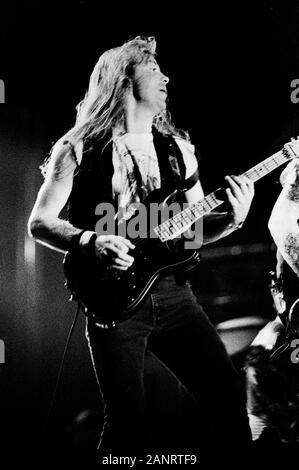 Toulon France, 21 septembre 1991 , Circuit Paul Ricard Live Concert de Iron Maiden : Adrian Smith Banque D'Images