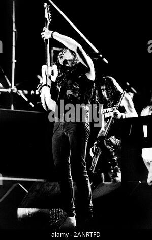 Toulon France, 21 septembre 1991 , Circuit Paul Ricard Live Concert de Iron Maiden : Adrian Smith Banque D'Images