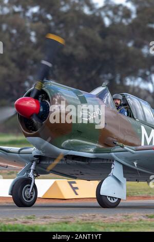 Ancien Royal Australian Air Force (RAAF) Commonwealth Aircraft Corporation CA-13 Boomerang avions VH-MHR. Banque D'Images