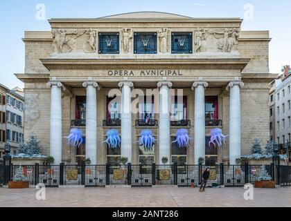 Marseille France , 27 décembre 2019 : opéra municipal building vue avant à Marseille France Banque D'Images