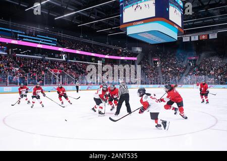 Lausanne, Suisse. 19 Jan, 2020. 19.1.2020, Lausanne, Vaudoise Arena, JOJ 2020 - Hommes - Suisse - USA Crédit : PSP Sport Press Photo. /Alamy Live News Banque D'Images