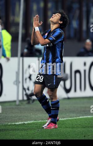 Milan, Italie, 29 septembre 2010,'' SAN SIRO Stadium, Ligue des champions 2010/2011 ,FC Inter - FC Werder Brême : Philippe Coutinho pendant le match Banque D'Images