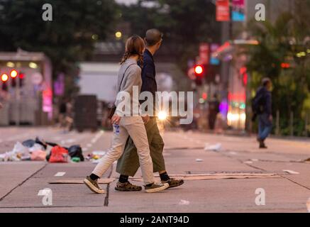 Hong Kong, Chine. 19 Jan, 2020. Hong Kong - Protestation siège universel sur communistes rassemblement à Chater Garden, Central, Hong Kong. Crédit : David Ogg/Alamy Live News Banque D'Images