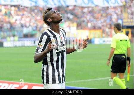 Milan, Italie, 14 septembre 2013, 'G.Meazza San Siro Stadium ',Campionato di Calcio Série A 2013/2014, FC Inter - Juventus FC : Paul Pogba avant le match Banque D'Images