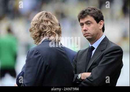 Italie Turin, 29 septembre 2013, 'Stadio Olimpico Grande Torino' Stadium, le Campionato di Calcio Série A 2013/2014, FC Torino - FC Juventus Juventus : président Andrea Agnelli avant le match Banque D'Images