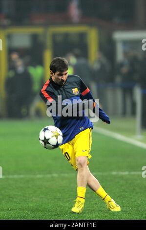 22 octobre 2013, 'G.Meazza Stadium", Milan, Italie : Ligue des champions 2013/2014, l'AC Milan - FC Barcelone : Lionel Messi lors de l'échauffement avant le match Banque D'Images