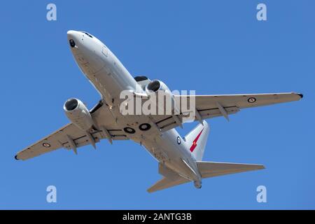 Royal Australian Air Force (RAAF) Boeing E-7A30-004 Wedgetail AEW&C Un bi-moteur système aéroporté de détection lointaine et de contrôle des aéronefs. Banque D'Images