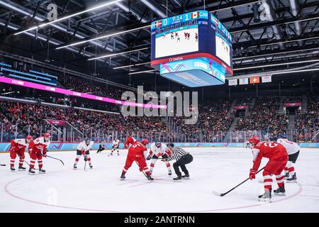 Lausanne, Suisse. 19 Jan, 2020. 19.1.2020, Lausanne, Vaudoise Arena, JOJ 2020 - Hommes - Danmark - Canada, Crédit : PSP Sport Press Photo. /Alamy Live News Banque D'Images