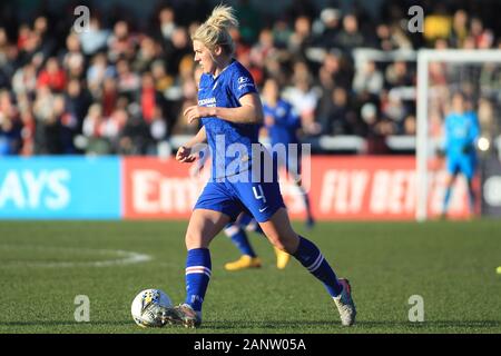 Manchester, UK. 19 Jan, 2020. Millie Bright de Chelsea Femmes en action. Barclays FA Womens superleague, Arsenal Femmes v Chelsea femmes à Meadow Park à Borehamwood Herts, le dimanche 19 janvier 2020. Cette image ne peut être utilisé qu'à des fins rédactionnelles. Usage éditorial uniquement, licence requise pour un usage commercial. Aucune utilisation de pari, de jeux ou d'un seul club/ligue/dvd publications. pic par Steffan Bowen/Andrew Orchard la photographie de sport/Alamy live news Crédit : Andrew Orchard la photographie de sport/Alamy Live News Banque D'Images