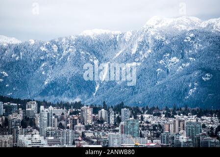 La neige à Vancouver Banque D'Images