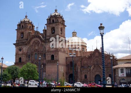 Église de la Société de Jésus, Iglesia de la Compana de Jesus, centre-ville, Cuzco, Cusco, Pérou, Amérique du Sud, site du patrimoine mondial de l'UNESCO Banque D'Images