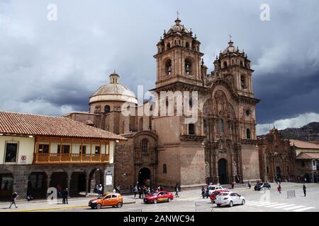 Église de la Société de Jésus, Iglesia de la Compana de Jesus, centre-ville, Cuzco, Cusco, Pérou, Amérique du Sud, site du patrimoine mondial de l'UNESCO Banque D'Images