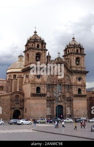 Église de la Société de Jésus, Iglesia de la Compana de Jesus, centre-ville, Cuzco, Cusco, Pérou, Amérique du Sud, site du patrimoine mondial de l'UNESCO Banque D'Images