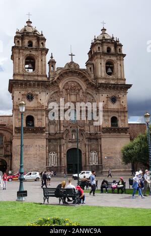 Église de la Société de Jésus, Iglesia de la Compana de Jesus, centre-ville, Cuzco, Cusco, Pérou, Amérique du Sud, site du patrimoine mondial de l'UNESCO Banque D'Images