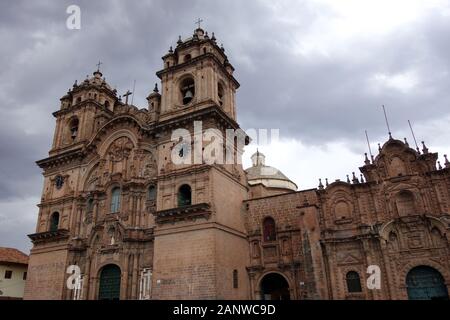 Église de la Société de Jésus, Iglesia de la Compana de Jesus, centre-ville, Cuzco, Cusco, Pérou, Amérique du Sud, site du patrimoine mondial de l'UNESCO Banque D'Images