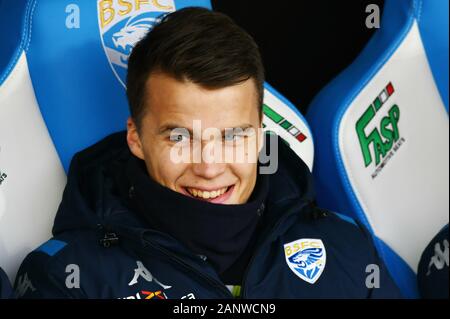 Brescia, Italie. 19 Jan, 2020. Brescia, Italie, 19 janvier 2020, skrabb au cours de brescia Brescia vs Cagliari - Serie A soccer italien Championnat Hommes - Crédit : LM/Alessio Tarpini Tarpini Crédit : Alessio/LPS/ZUMA/Alamy Fil Live News Banque D'Images