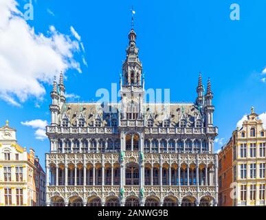 Bruxelles / Bruxelles, Belgique - Maison du Roi/Broodhuis, style néo-gothique à Grand Place (Grote Markt) Banque D'Images