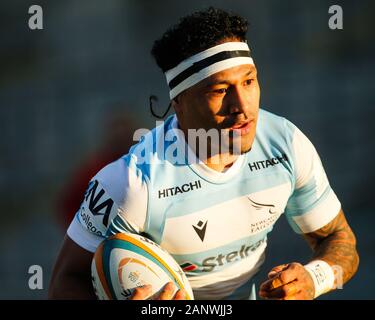 Leeds, UK. 15 Jan, 2019. LEEDS, ANGLETERRE - 19 janvier Sonatane Takulua de Newcastle Falcons en action pendant la Greene King IPA match de championnat entre le Yorkshire Carnegie et Newcastle Falcons à Headingley Carnegie Stadium, Leeds le dimanche 19 janvier 2020. (Crédit : Chris Lishman | MI News ) photographie peut uniquement être utilisé pour les journaux et/ou magazines fins éditoriales, licence requise pour l'usage commercial Crédit : MI News & Sport /Alamy Live News Banque D'Images