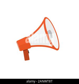 Haut-parleur ou megaphone icon. Mégaphone rouge isolé sur fond blanc. Vector illustration Illustration de Vecteur