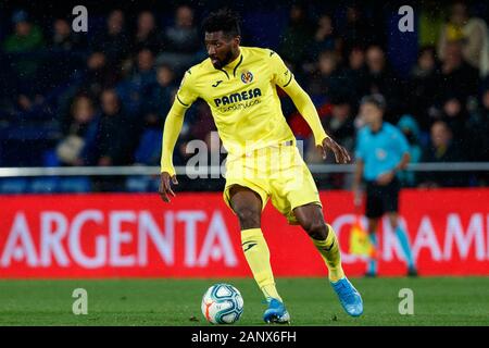 Villarreal, Espagne. 19 Jan, 2020. VILLARREAL, ESPAGNE - 19 janvier : Andre Frank Zambo Anguissa de Villarreal lors de la Liga match entre Villarreal CF et le RCD Espanyol à Estadio de la Ceramica le 19 janvier 2020 à Villarreal, Espagne Credit : Dax Images/Alamy Live News Banque D'Images