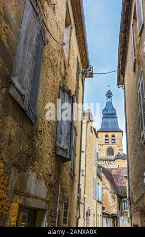 France, dordogne, Sarlat-la-caneda, cathédrale Saint Sacerdos tower Banque D'Images