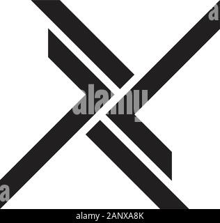 Lettre xl logo géométrique simple vector Illustration de Vecteur