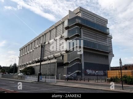 Le brutaliste, classé Grade 2 Moore st sous-station électrique à Sheffield en Angleterre Banque D'Images