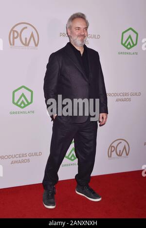 HOLLYWOOD, CA - le 18 janvier : Sam Mendes assiste au 31e Congrès annuel de la Guilde des producteurs des prix à l'Hollywood Palladium le 18 janvier 2020 à Los Angeles, Californie. Banque D'Images
