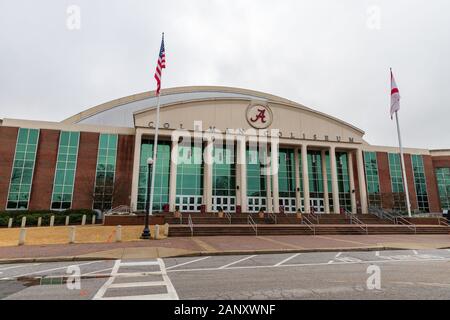 Tuscaloosa, AL / USA - 29 décembre 2019 : Coleman Coliseum sur le campus de l'Université de l'Alabama