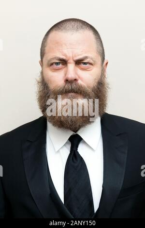 Novembre 14, 2018, New York, New York, USA : l'acteur et écrivain Nick Offerman (USA), New York, New York, le 14 novembre 2018. Photographie Â© Beowulf Sheehan (crédit Image : © Beowulf Sheehan/Zuma sur le fil) Banque D'Images