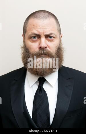 Novembre 14, 2018, New York, New York, USA : l'acteur et écrivain Nick Offerman (USA), New York, New York, le 14 novembre 2018. Photographie Â© Beowulf Sheehan (crédit Image : © Beowulf Sheehan/Zuma sur le fil) Banque D'Images