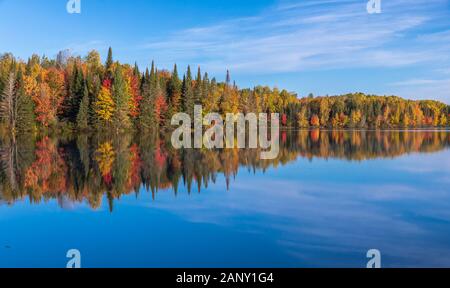 Jour Lac dans la forêt nationale de Chequamegon. Banque D'Images