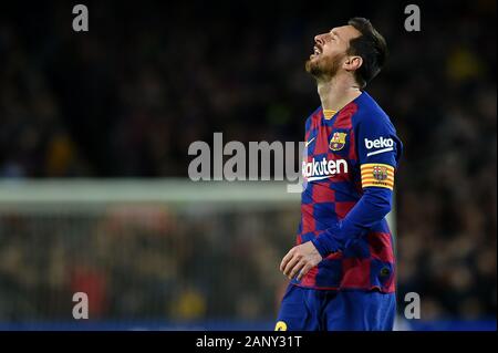 Leo Messi du FC Barcelone dans le match de Liga entre le FC Barcelone et Grenade CF au Camp Nou le 19 janvier 2020 à Barcelone, Espagne. (Photo de DAX/ESPA-images) Banque D'Images